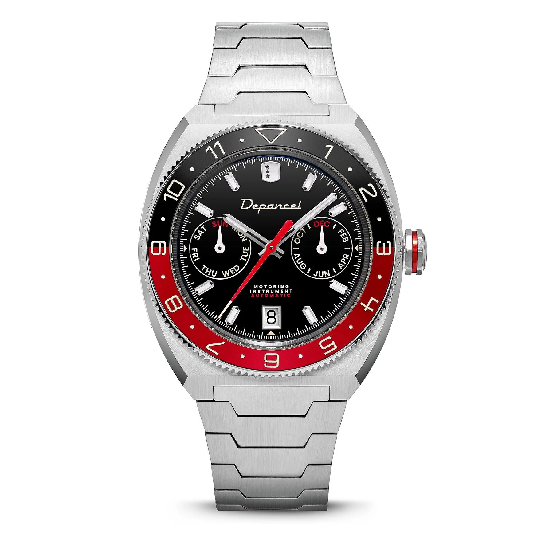 Montre Depancel Driver Black Auto Cadran Noir Bracelet Acier 39MM