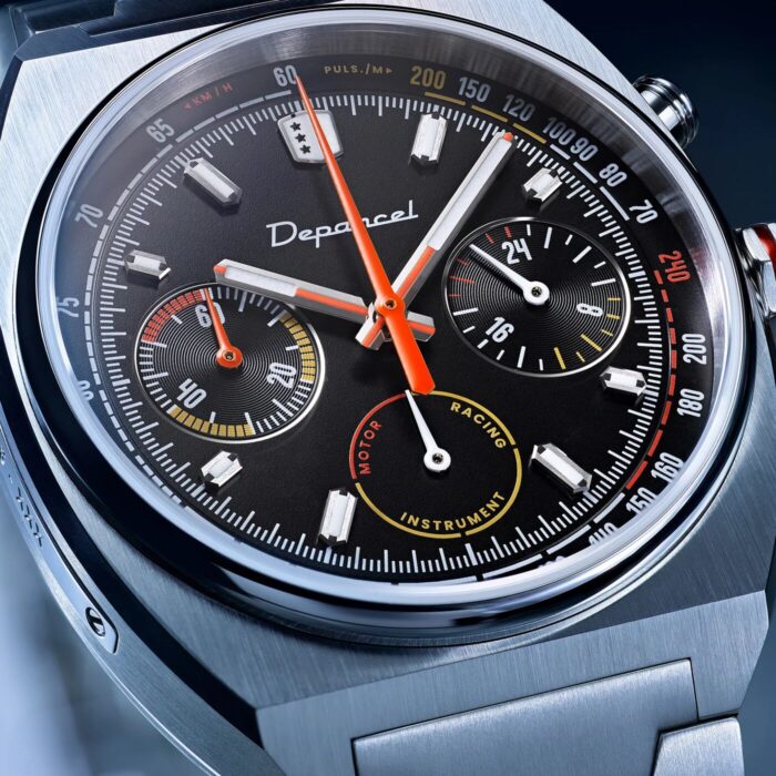 Montre Depancel Allure Chronographe Meca Quartz Cadran Noir Bracelet Acier 39MM Montre Depancel Allure Chronographe Meca Quartz Cadran Noir Bracelet Acier 39MM