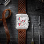 Montre Depancel Série R01 Ivory Auto Cadran Blanc Bracelet Cuir 43MM