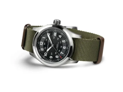 Montre Hamilton Call of Duty Black Ops 7 Khaki Field Edition Limitée Auto Cadran Noir Bracelet Textile 38MM