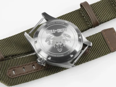 Montre Hamilton Call of Duty Black Ops 7 Khaki Field Edition Limitée Auto Cadran Noir Bracelet Textile 38MM