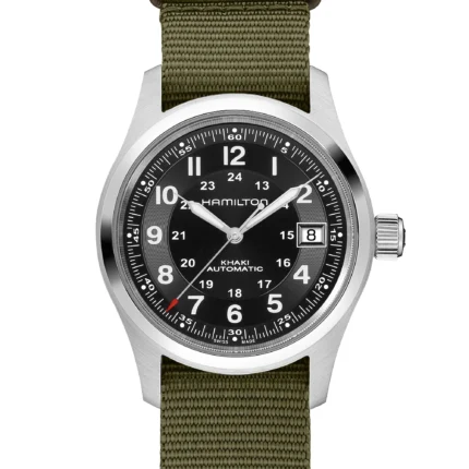Montre Hamilton Call of Duty Black Ops 7 Khaki Field Edition Limitée Auto Cadran Noir Bracelet Textile 38MM