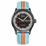 Montre Mido Multifort Chronometer 1 Racer Auto Cadran Noir Bracelet Cuir 42MM