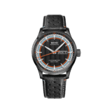 Montre Mido Multifort Chronometer 1 Racer Auto Cadran Noir Bracelet Cuir 42MM