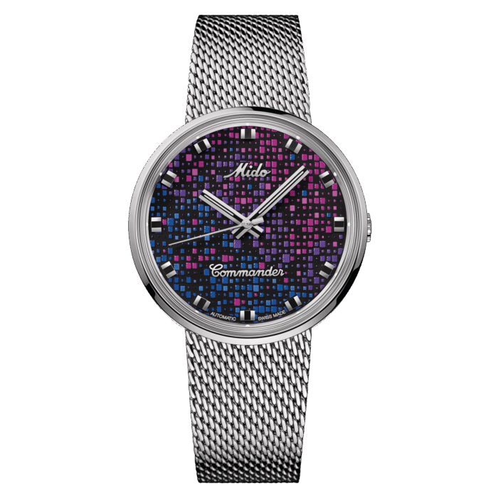 Montre Mido Commander 1959 Pixel Auto Bracelet Acier 37MM