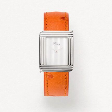 Montre Poiray Ma Première Grand Modèle Cadran Gris Bracelet Cuir