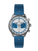 Montre Yema Rallygraf Alpine Cup Series Limited Chrono Auto Cadran Bleu Bracelet Cuir 41MM
