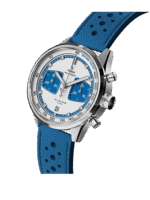 Montre Yema Rallygraf Alpine Cup Series Limited Chrono Auto Cadran Bleu Bracelet Cuir 41MM