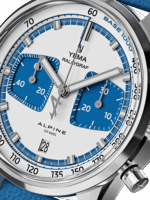 Montre Yema Rallygraf Alpine Cup Series Limited Chrono Auto Cadran Bleu Bracelet Cuir 41MM