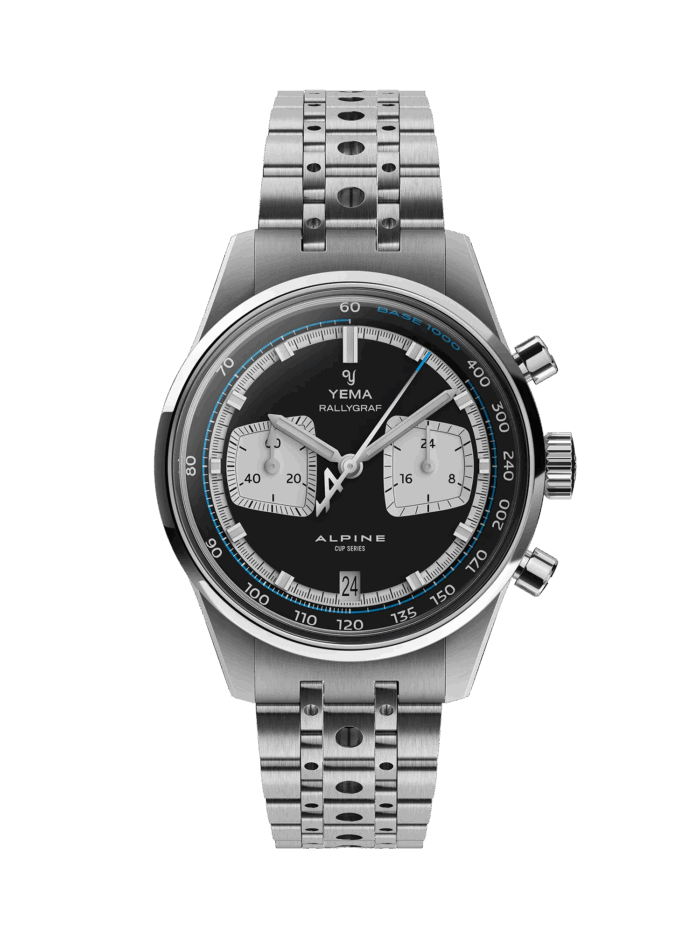 Montre Yema Rallygraf Alpine Cup Series Meca-Quartz Cadran Noir 39MM