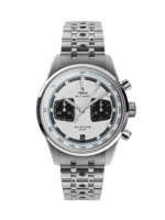 Montre Yema Rallygraf Alpine Cup Series Meca-Quartz Cadran Blanc Bracelet Acier 39MM