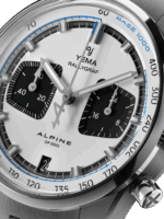 Montre Yema Rallygraf Alpine Cup Series Meca-Quartz Cadran Blanc Bracelet Acier 39MM