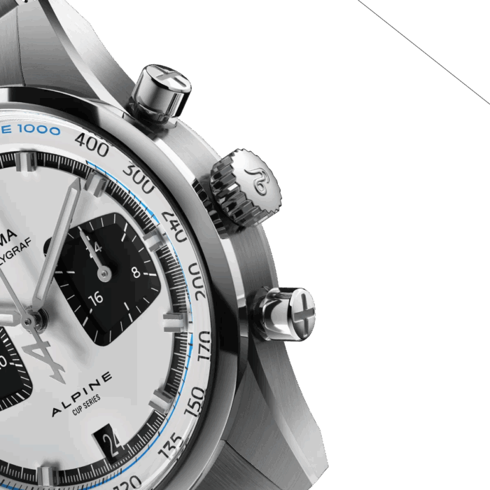 Montre Yema Rallygraf Alpine Cup Series Meca-Quartz Cadran Blanc