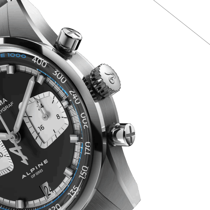 Montre Yema Rallygraf Alpine Cup Series Meca-Quartz Cadran Noir 39MM