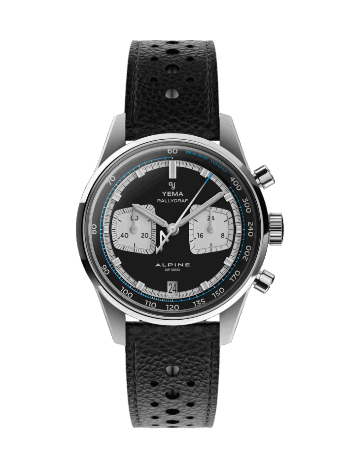 Montre Yema Rallygraf Alpine Cup Series Meca-Quartz Cadran Noir 39MM