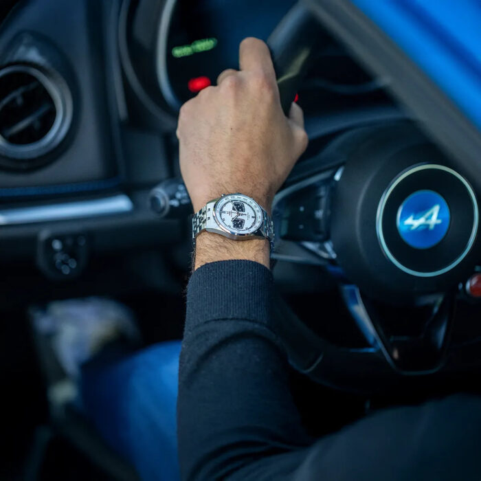 Montre Yema Rallygraf Alpine Cup Series Meca-Quartz Cadran Blanc