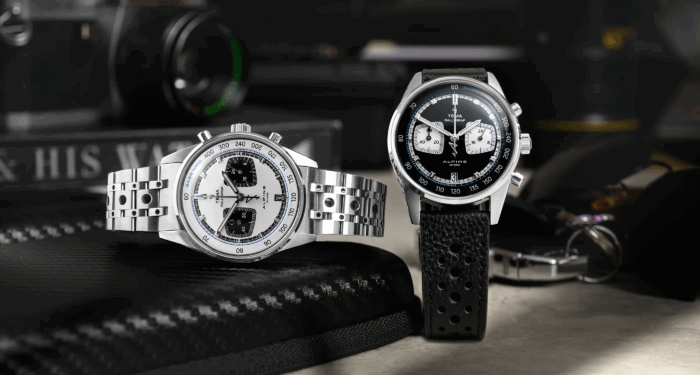 Montre Yema Rallygraf Alpine Cup Series Meca-Quartz Cadran Blanc