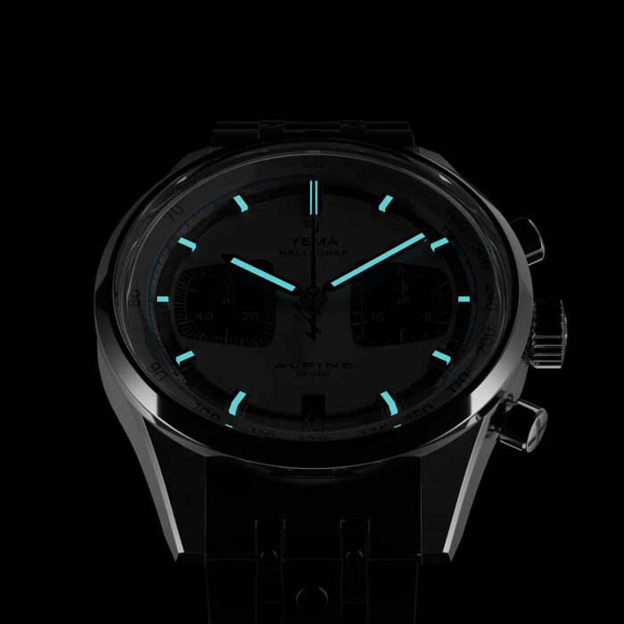 Montre Yema Rallygraf Alpine Cup Series Meca-Quartz Cadran Blanc