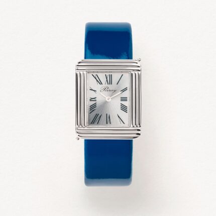 Montre Poiray Ma Première Grand Modèle Cadran Argenté Bracelet Cuir