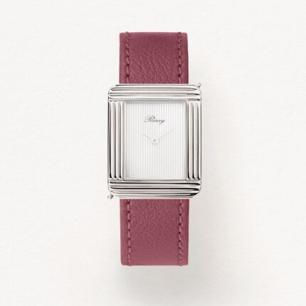 Montre Poiray Ma Première Grand Modèle Cadran Gris Bracelet Cuir