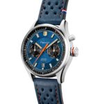 Montre Depancel Autosport Blue Auto Cadran Bleu Bracelet Cuir 39MM