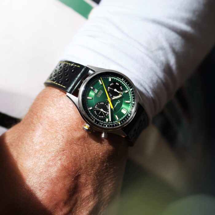 Montre Depancel Autosport Green Auto Cadran Vert Bracelet Cuir 39MM Montre Depancel Autosport Green Auto Cadran Vert Bracelet Cuir 39MM