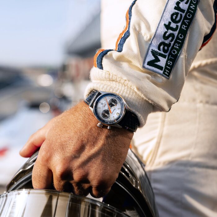 Montre Depancel Autosport Silver Auto Cadran Argenté Bracelet Cuir 39MM Montre Depancel Autosport Silver Auto Cadran Argenté Bracelet Cuir 39MM