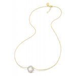 Collier Morganne Bello Victoria Mini Nacre Blanche et Diamants Or Jaune
