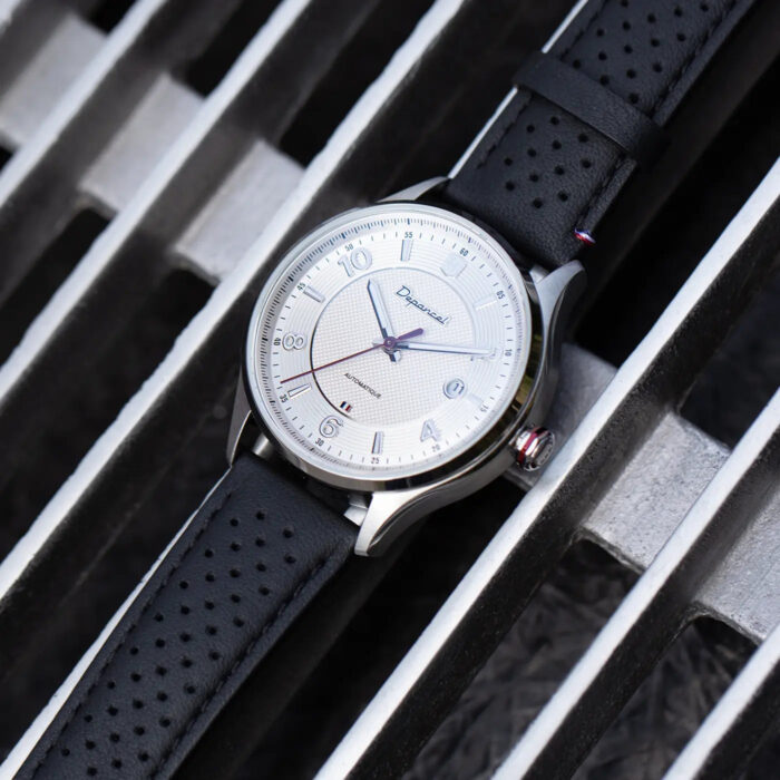 Montre Depancel Allure Élégance 3h Ivory Auto Cadran Argenté Bracelet Cuir 40MM