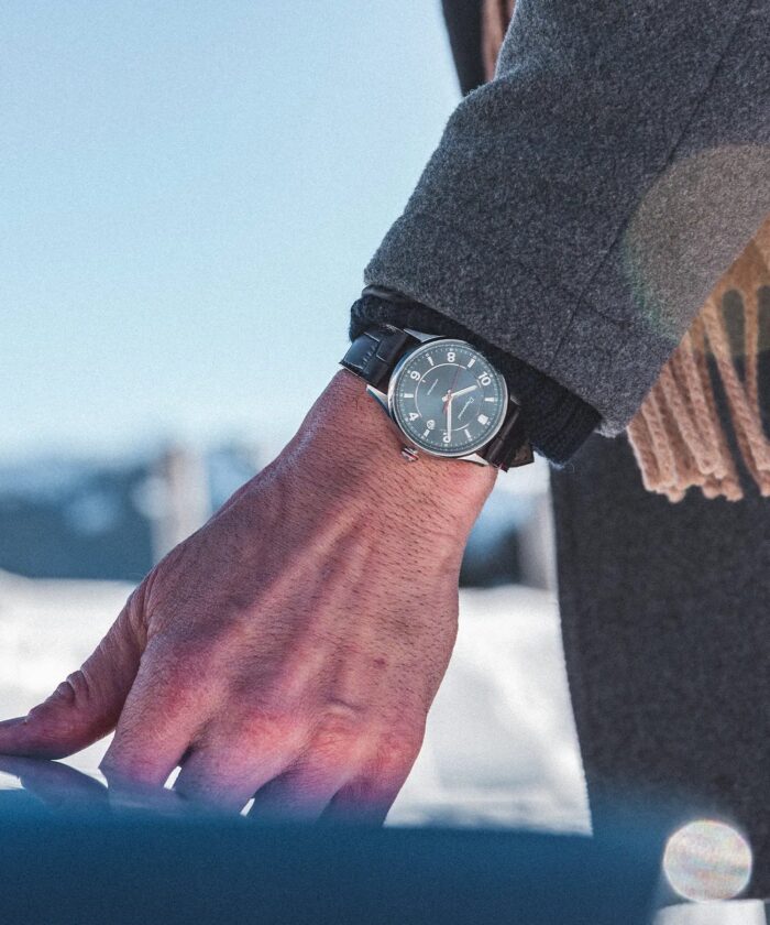 Montre Depancel Allure Élégance 3H Black Auto Cadran Noir Bracelet Cuir 40MM