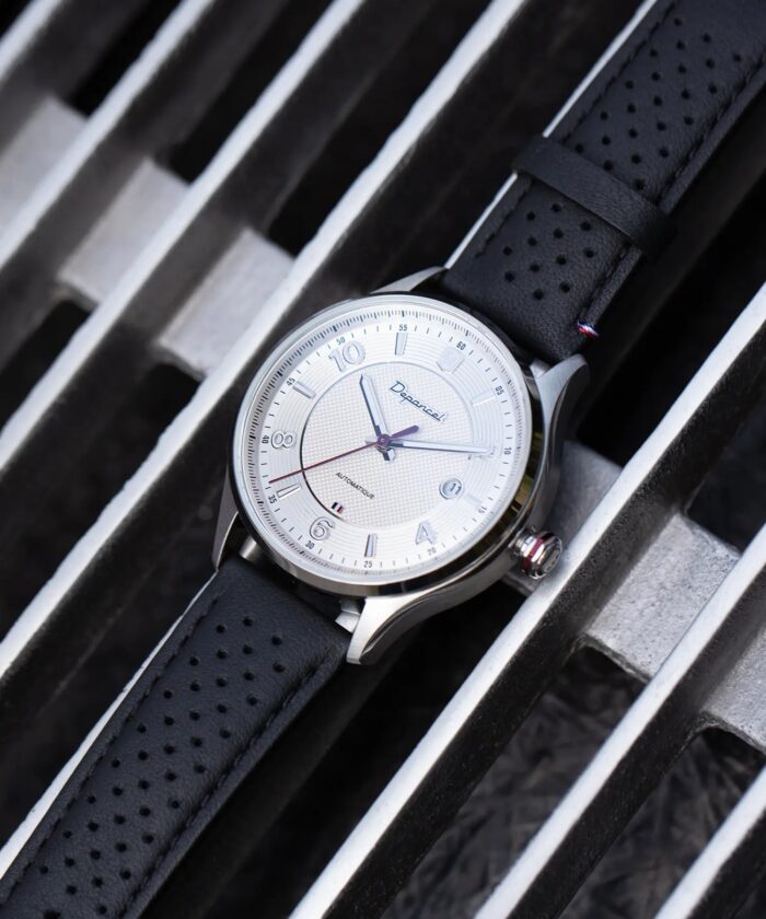 Montre Depancel Allure Élégance 3h Ivory Auto Cadran Argenté Bracelet Cuir 40MM