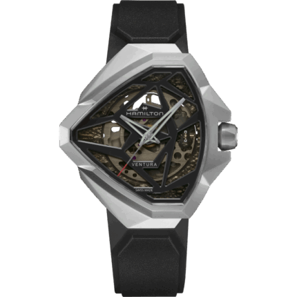 Montre Hamilton Ventura Edge Skeleton Auto Cadran Noir Bracelet Caoutchouc