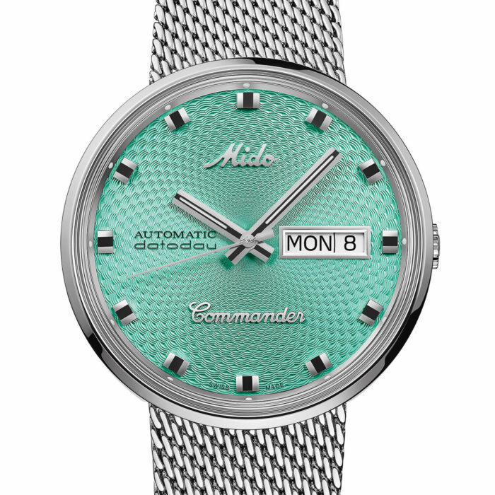 Montre Mido Commander 1959 Edition Limitée Auto Cadran Turquoise Bracelet Acier 37MM Montre Mido Commander 1959 Edition Limitée Auto Cadran Turquoise Bracelet Acier 37MM