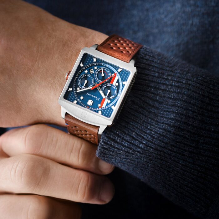 Montre Depancel Série R01 Blue Auto Cadran Bleu Bracelet Cuir 43MM Montre Depancel Série R01 Blue Auto Cadran Bleu Bracelet Cuir 43MM