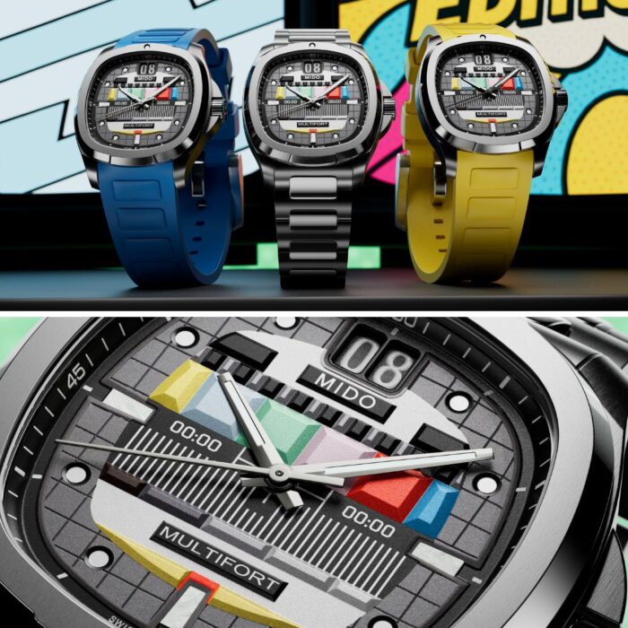 Montre Mido Multifort TV Big Date S01E02 Auto Édition Spéciale 3 Bracelets 40MM