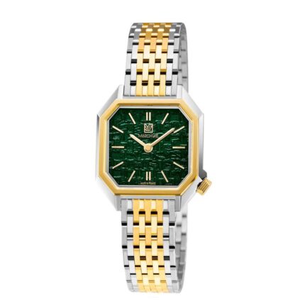Montre MARCH LA.B Lady Mansart Tweed Emerald Quartz Cadran Vert Bracelet Acier