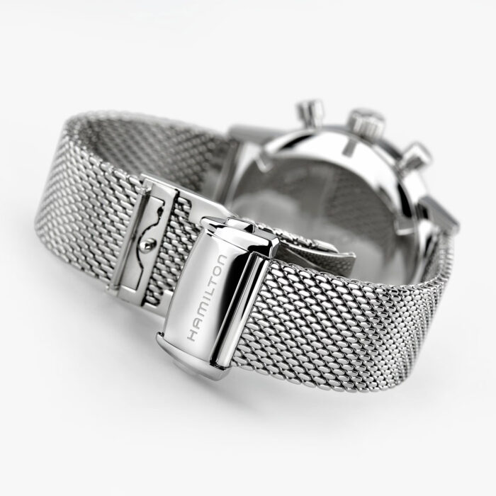 Montre Hamilton American Classic Intra-Matic Chronographe H Cadran Bleu Bracelet Cuir 40mm – Image 10