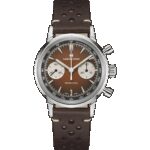 Montre Hamilton American Classic Intra-Matic Chronographe H Cadran Brun Bracelet Cuir 40mm
