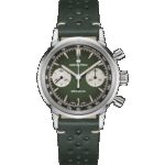 Montre Hamilton American Classic Intra-Matic Chronographe H Cadran Vert Bracelet Cuir 40mm