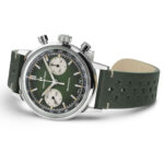 Montre Hamilton American Classic Intra-Matic Chronographe H Cadran Vert Bracelet Cuir 40mm – Image 5