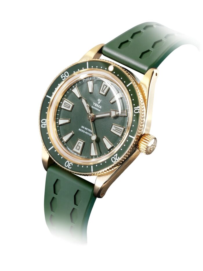 Montre Yema Skin Diver Slim Bronze CMM.20 Limited Edition Cadran Vert – Image 2