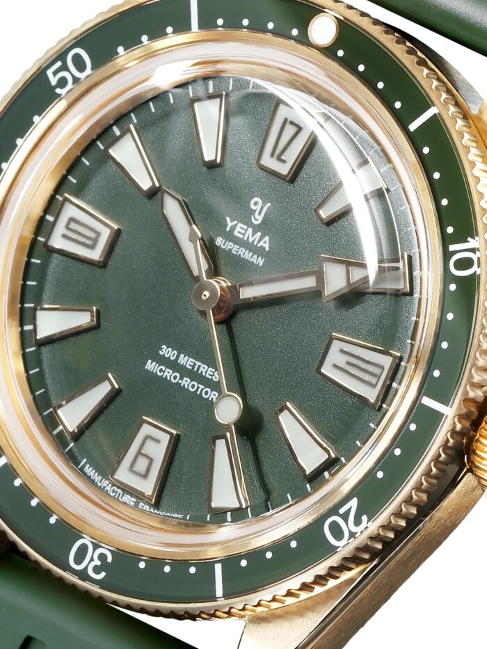 Montre Yema Skin Diver Slim Bronze CMM.20 Limited Edition Cadran Vert – Image 3