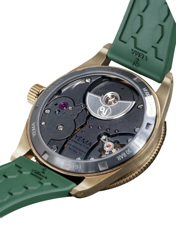 Montre Yema Skin Diver Slim Bronze CMM.20 Limited Edition Cadran Vert – Image 5