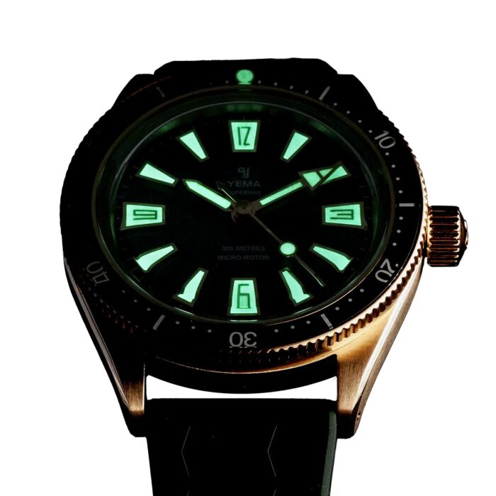 Montre Yema Skin Diver Slim Bronze CMM.20 Limited Edition Cadran Vert – Image 10