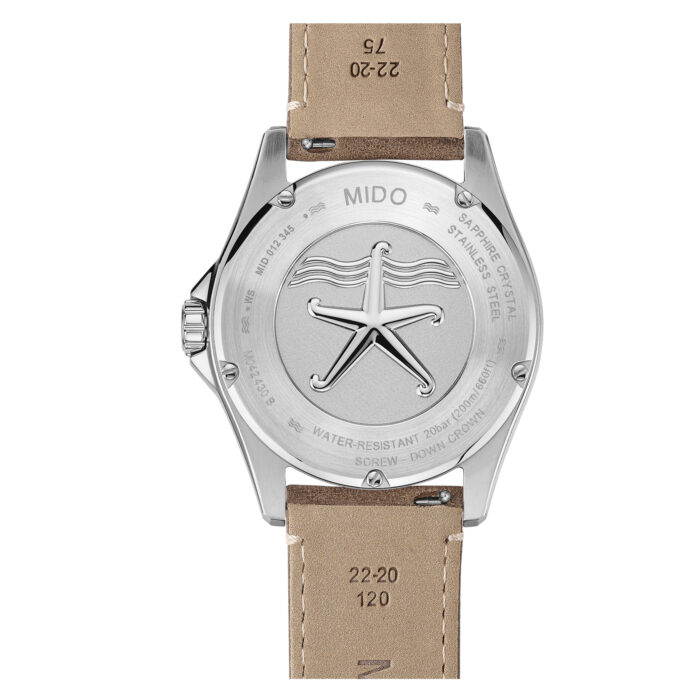 Montre Mido Ocean Star 200C Cadran Noir Bracelet Cuir – Image 2