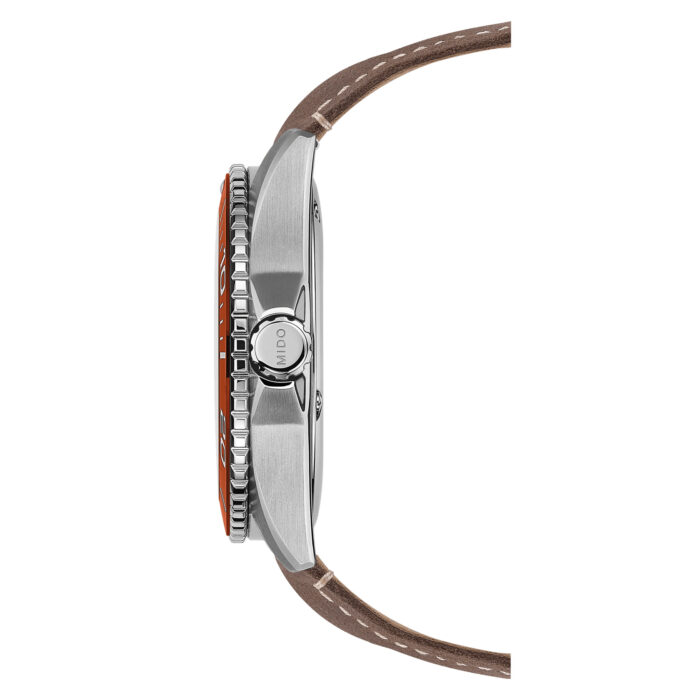 Montre Mido Ocean Star 200C Cadran Noir Bracelet Cuir – Image 3