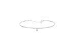 Bracelet La Brune & La Blonde Jonc 360° Or Blanc Diamant 0.07ct