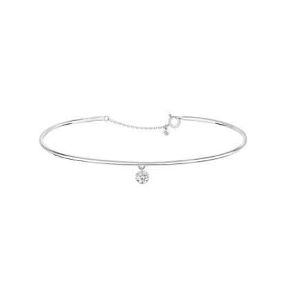 Bracelet La Brune & La Blonde Jonc 360° Or Blanc Diamant 0.2ct
