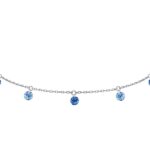 Bracelet La Brune & La Blonde Confetti Bleu 5 pierres 0.65 carat or blanc – Image 2