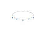 Bracelet La Brune & La Blonde Confetti Bleu 5 pierres 0.65 carat or blanc